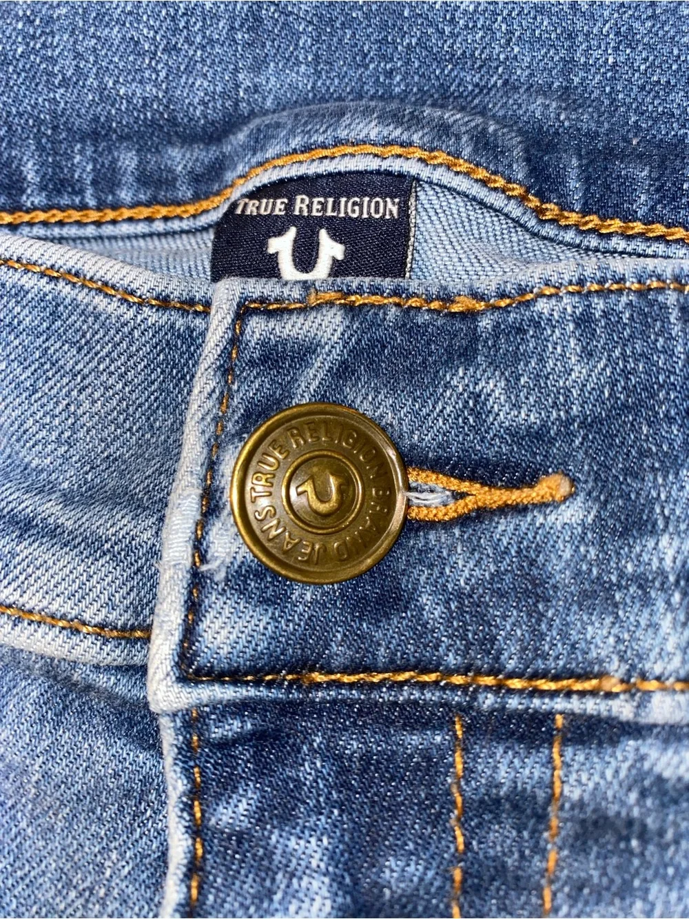 True Religion Geno Jeans Men’s 33 Distressed Vintage Fade